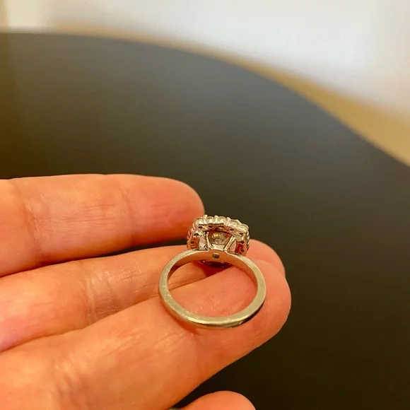 Luxury Authentic Birkat Elyon Cubic Zirconia Cushion Cut 3.5 ct 14K ring